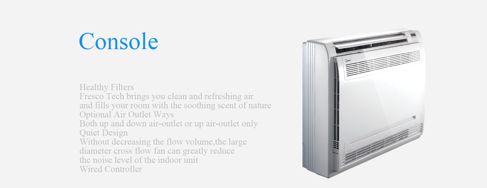 light commercial air conditioner consol